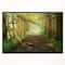 Designart - Suns Peeks into Forest - Landscape Photography Canvas Print in Black Frame